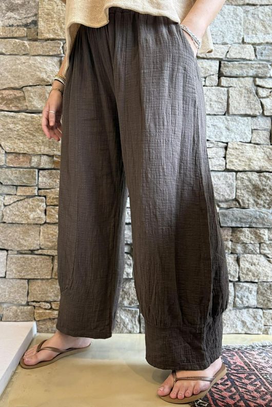 Santos Cushion Cotton Quirky Pant Chocolate